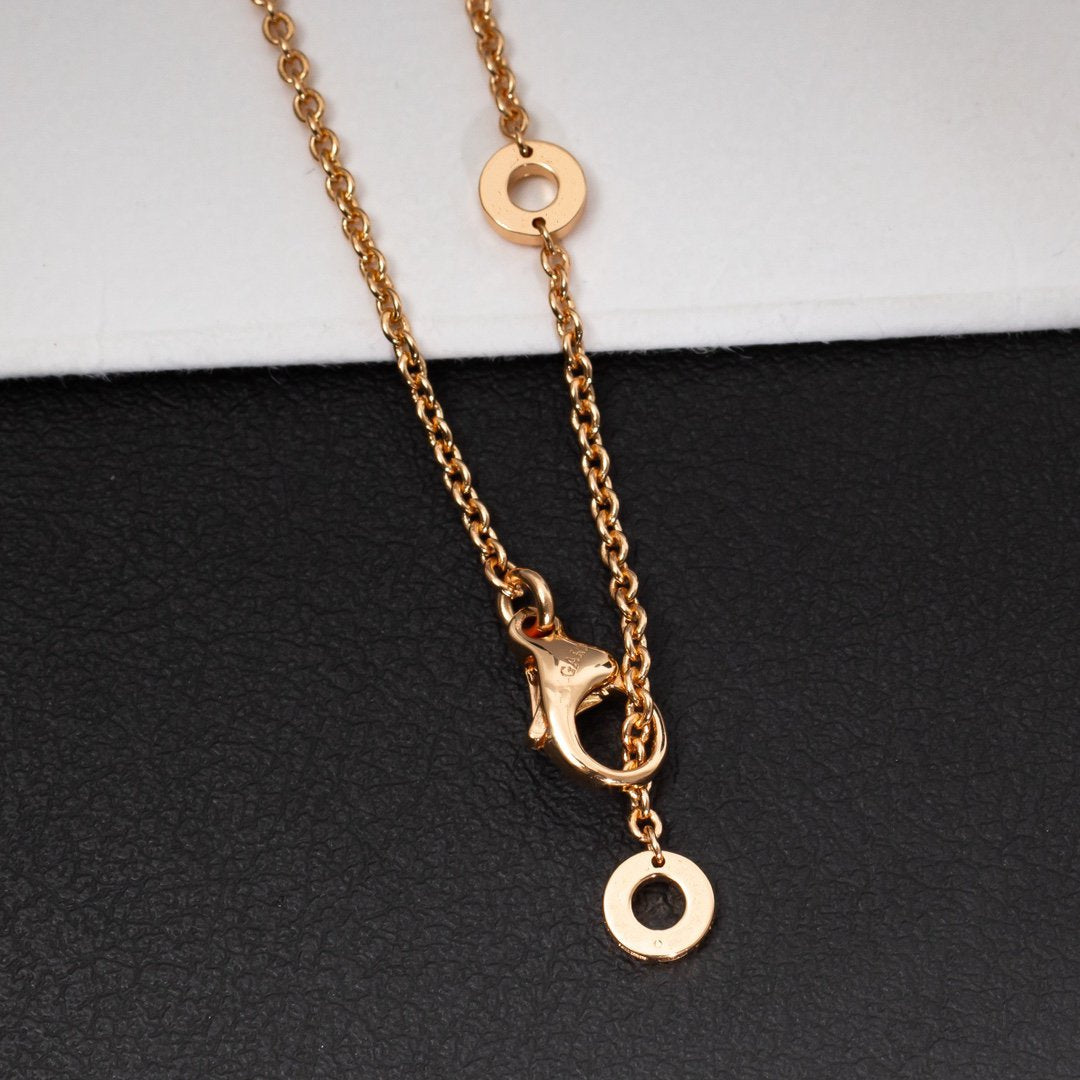 [Kismet Jewels ]ZERO 1 WHITE CERAMIC PINK GOLD DIAMOND NECKLACE