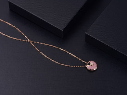 [Kismet Jewels ]AMULETTE ROSE GOLD PINK MOP NECKLACE