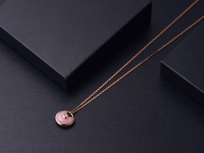 [Kismet Jewels ]AMULETTE ROSE GOLD PINK MOP NECKLACE
