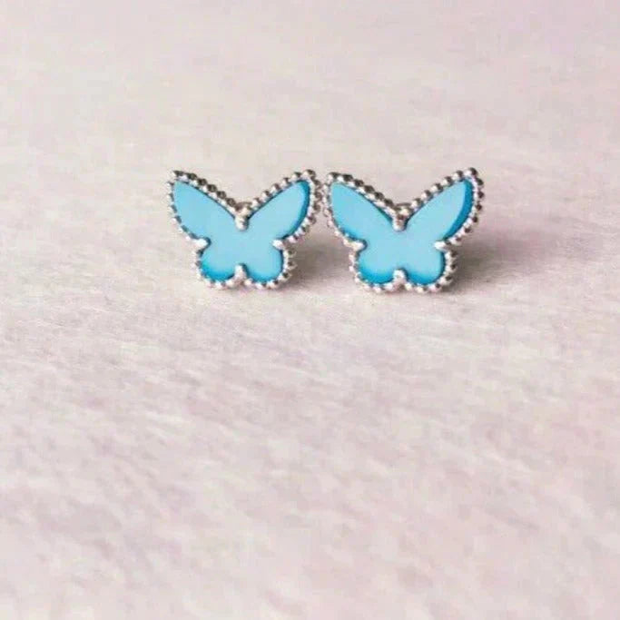 [Kismet Jewels ]BUTTERFLY TURQUOISE EARRINGS SILVER