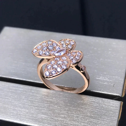 [Kismet Jewels ]BUTTERFLY PINK GOLD DIAMOND RING