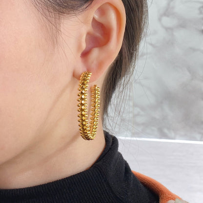 [Kismet Jewels ]CLASH LARGE HOOP EARRINGS