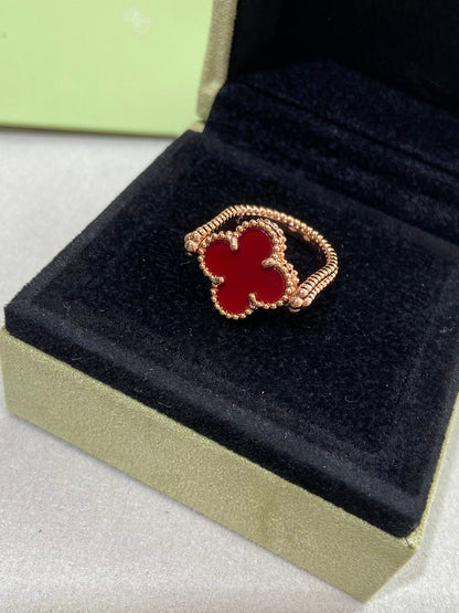 [Kismet Jewels ]CLOVER RIVERSIBLE ROSE GOLD RING