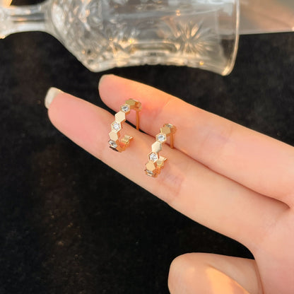 [Kismet Jewels ]BEE LOVE DIAMOND HOOP EARRINGS