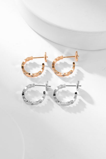 [Kismet Jewels ]BEE LOVE DIAMOND HOOP EARRINGS