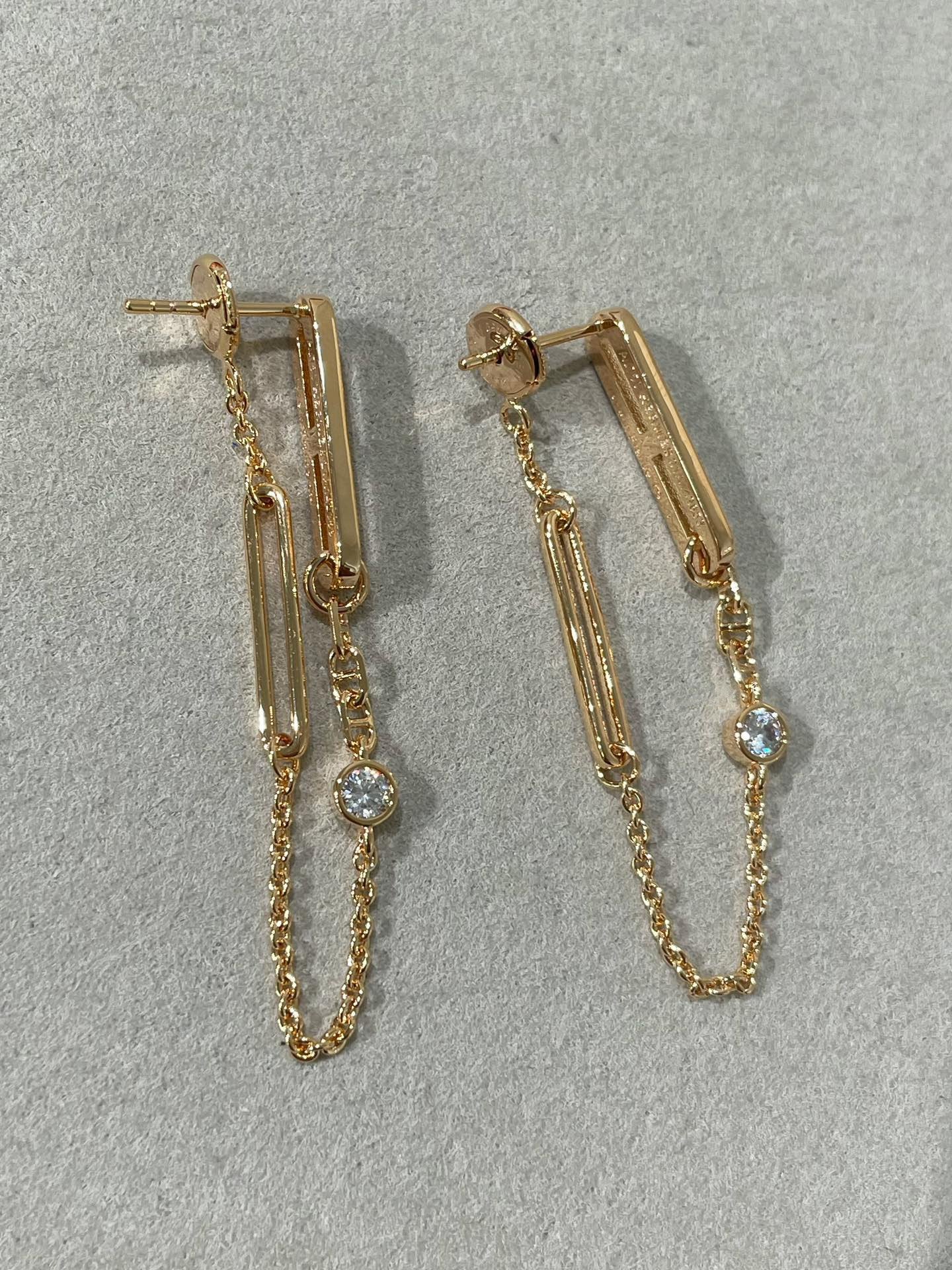 [Kismet Jewels ]CHAINE CHAOS DIAMOND DROP EARRINGS