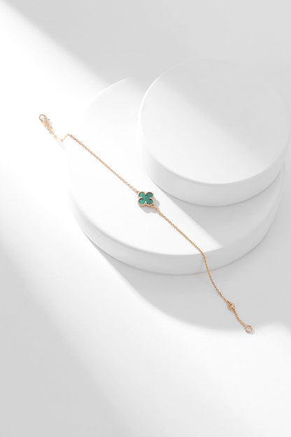 [Kismet Jewels ]CLOVER BRACELET MALACHITE 1 MOTIF