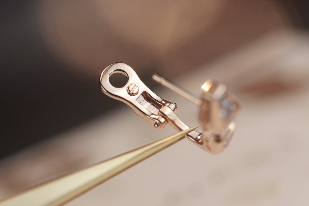 [Kismet Jewels ]SERPENT PINK GOLD DIAMOND EARRINGS