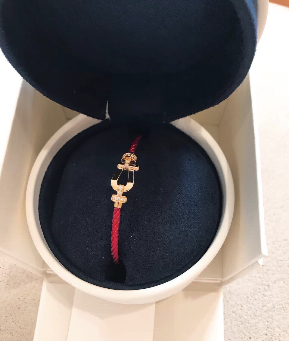 [Kismet Jewels ]FORCE 10 HALF DIAMOND PINK GOLD RED CORDERI LARGE AND MEDIUM MODEL