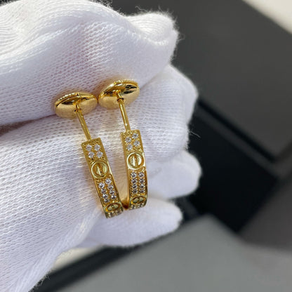 [Kismet Jewels ]LOVE DIAMOND GOLD HOOP EARRINGS