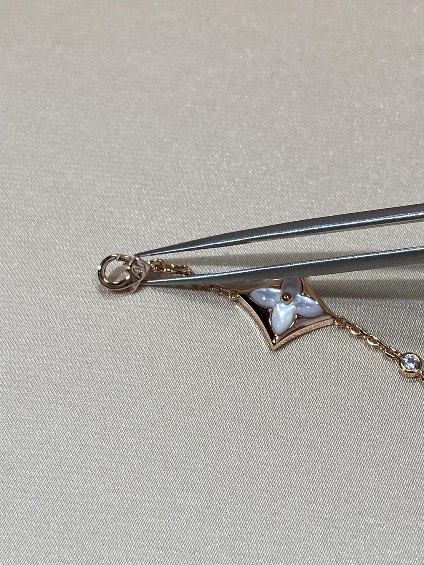 [Kismet Jewels ]STAR 4 MOTIF MOP DIAMOND PINK GOLD BRACELET