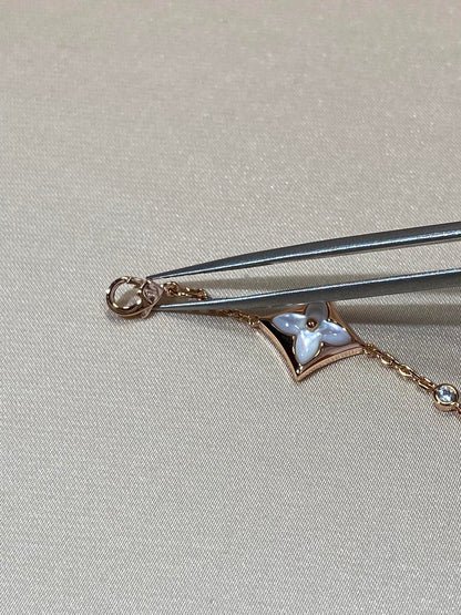 [Kismet Jewels ]STAR 4 MOTIF MOP DIAMOND PINK GOLD BRACELET