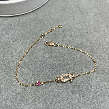 [Kismet Jewels ]FORCE 10 DIAMOND CHAIN LINK PINK GOLD BRACELET