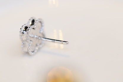 [Kismet Jewels ]CLOVER MINI TURQUOISE SILVER STUD EARRINGS