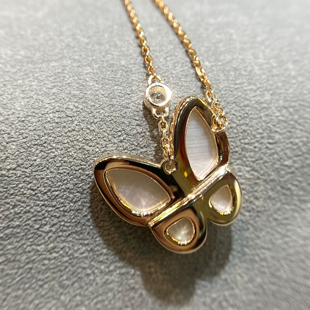 [Kismet Jewels ]BUTTERFLY MOP DIAMOND NECKLACE