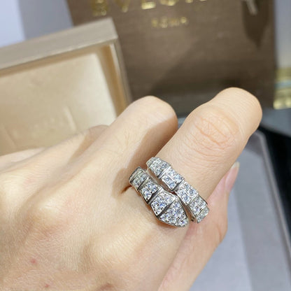 [Kismet Jewels ]SERPENTI RING SILVER DIAMOND PAVED