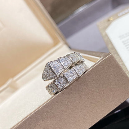 [Kismet Jewels ]SERPENTI RING SILVER DIAMOND PAVED