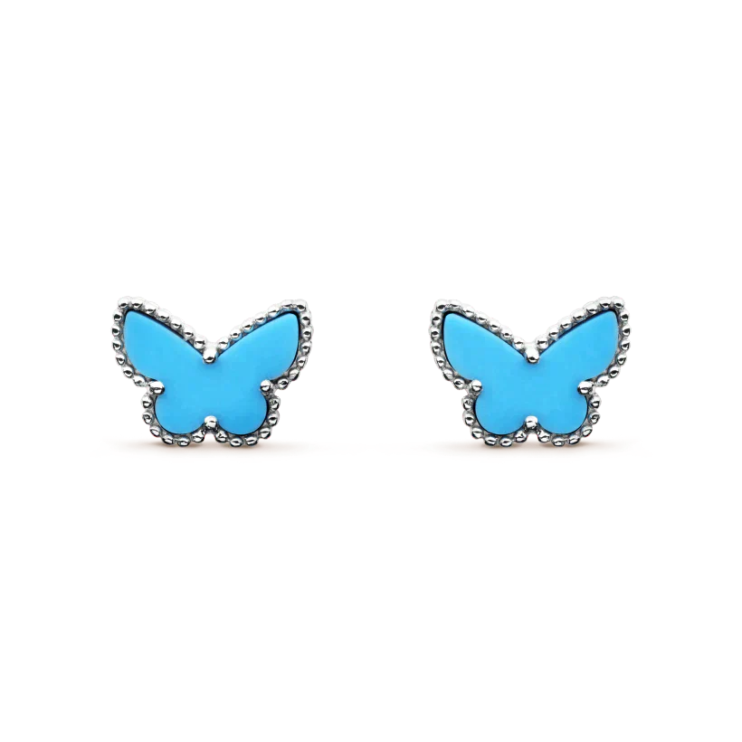 [Kismet Jewels ]BUTTERFLY TURQUOISE EARRINGS SILVER