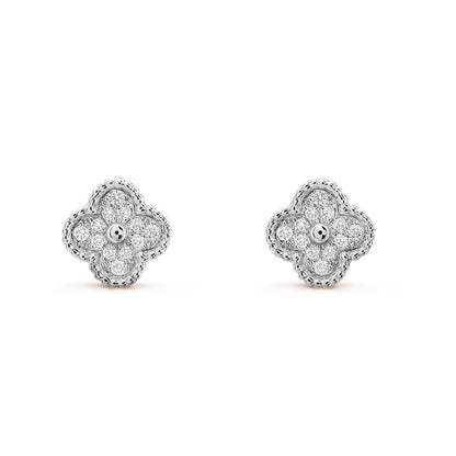 [Kismet Jewels ]CLOVER MINI DIAMOND STUD EARRINGS