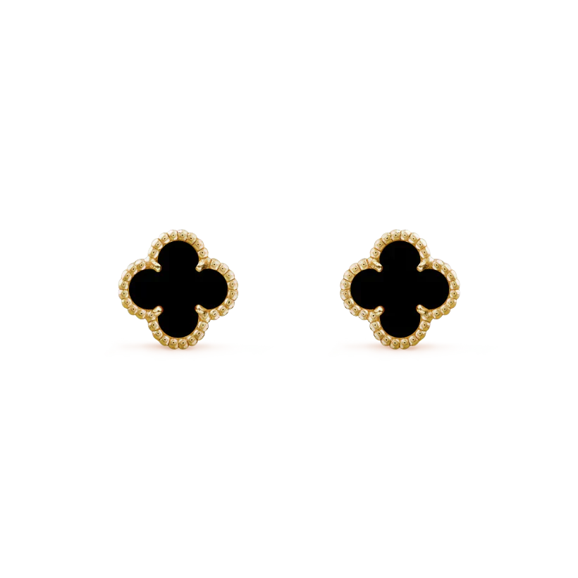 [Kismet Jewels ]CLOVER MINI 9.5MM BLACK MOP EARRINGS