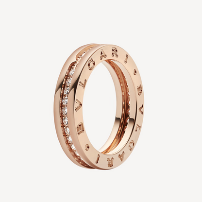 [Kismet Jewels ]ZERO 1 ONE-BAND PAVED DIAMONDS ON THE SPIRAL RING