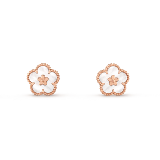 [Kismet Jewels ]LUCKY PINK GOLD WHITE MOP EARRINGS