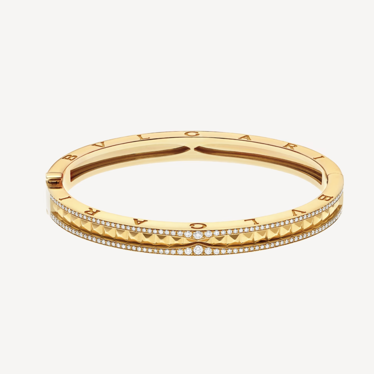[Kismet Jewels ]ZERO 1 SPIRAL AND PAVED DIAMOND GOLD BRACELET