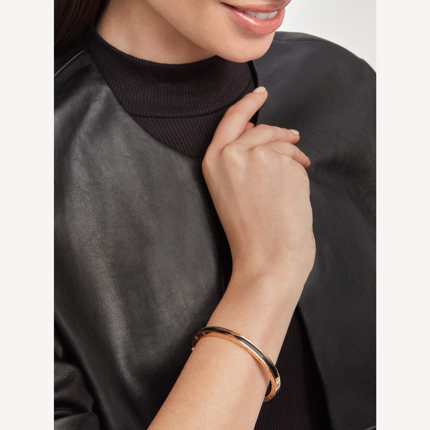 [Kismet Jewels ]ZERO 1 PINK GOLD WITH BLACK CERAMIC BRACELET