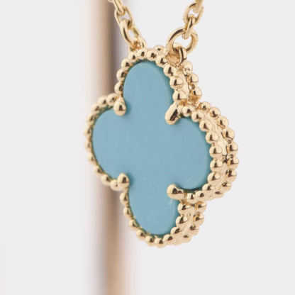 [Kismet Jewels ]CLOVER 15MM VINTAGE TURQUOISE NECKLACE