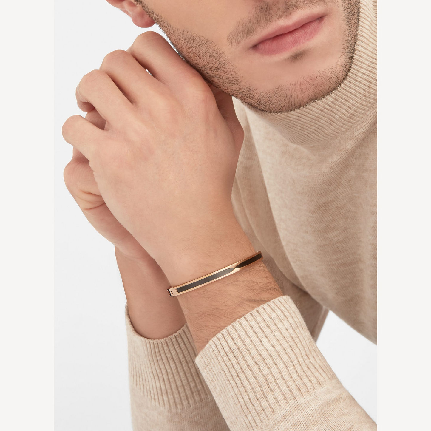 [Kismet Jewels ]ZERO 1 PINK GOLD WITH BLACK CERAMIC BRACELET