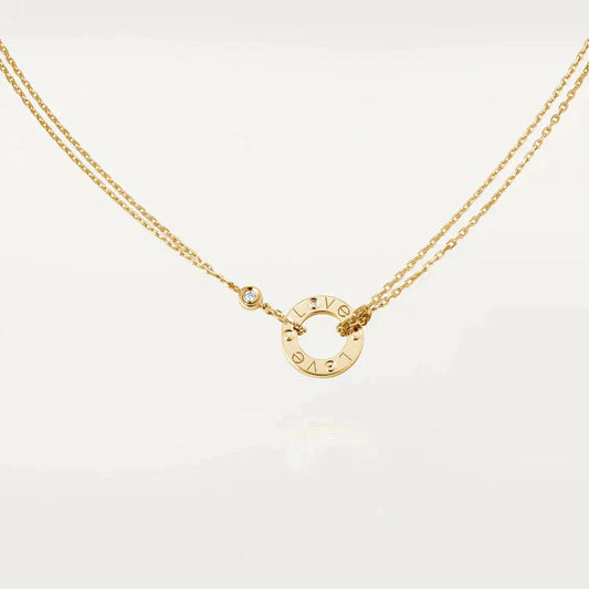 [Kismet Jewels ]LOVE NECKLACE 16MM 2 DIAMONDS
