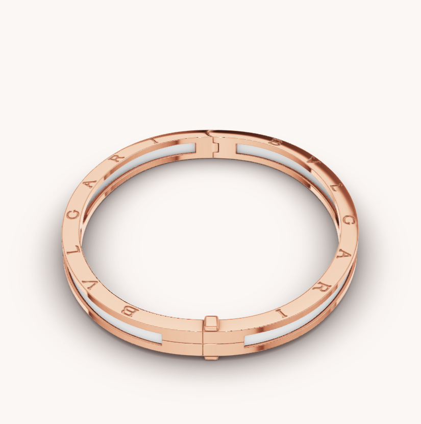 [Kismet Jewels ]ZERO 1 PINK GOLD WITH WHITE CERAMIC BRACELET