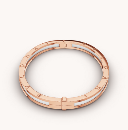 [Kismet Jewels ]ZERO 1 PINK GOLD WITH WHITE CERAMIC BRACELET