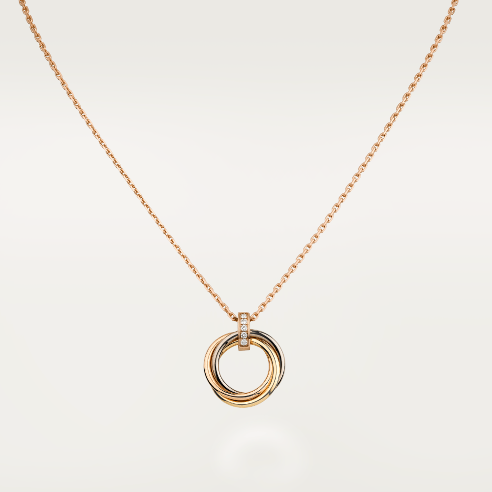 [Kismet Jewels ]TRINITY NECKLACE GOLD  DIAMONDS