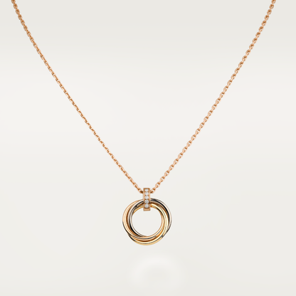 [Kismet Jewels ]TRINITY NECKLACE GOLD  DIAMONDS