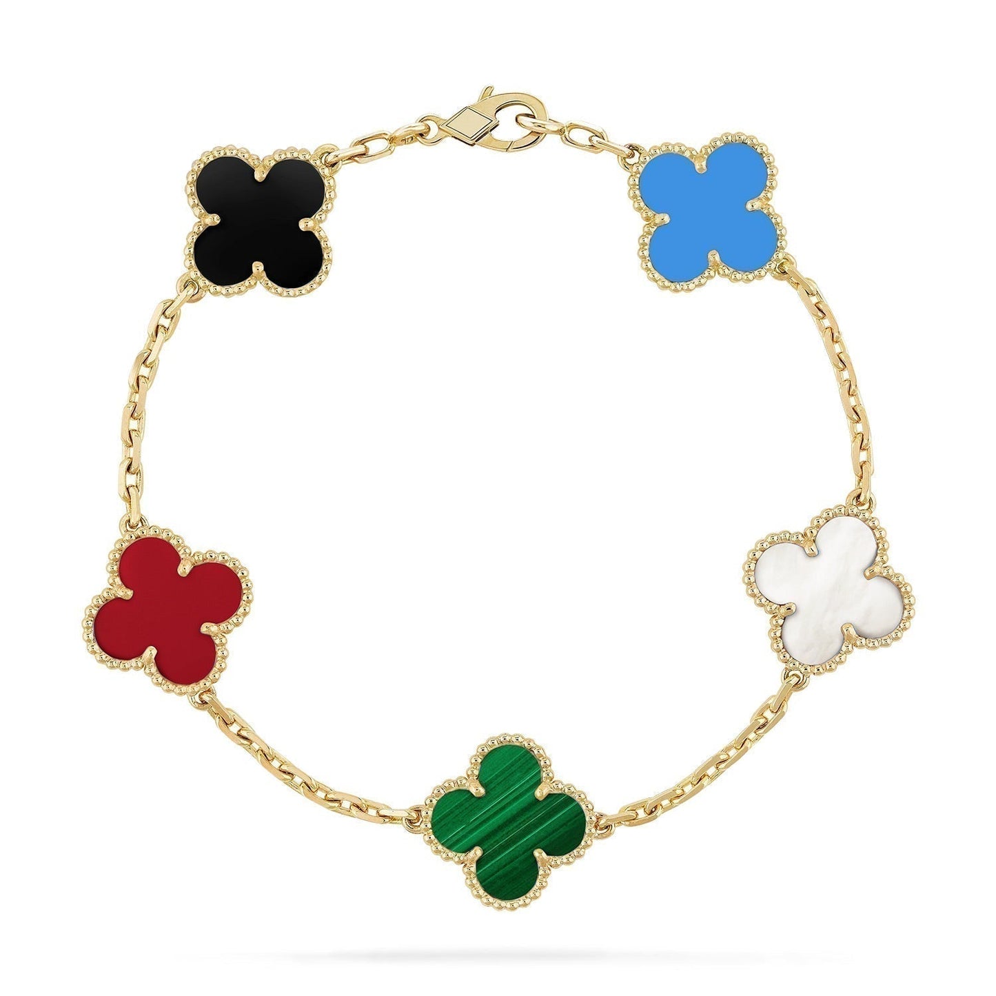 [Kismet Jewels ]CLOVER 5 MOTIFS MULTICOLOR  BRACELET