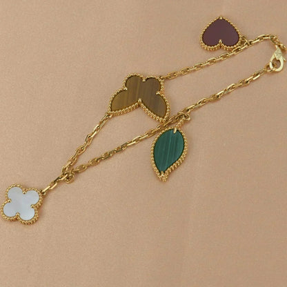 [Kismet Jewels ]LUCKY SPRING 5 MOTIF GOLD BRACELET