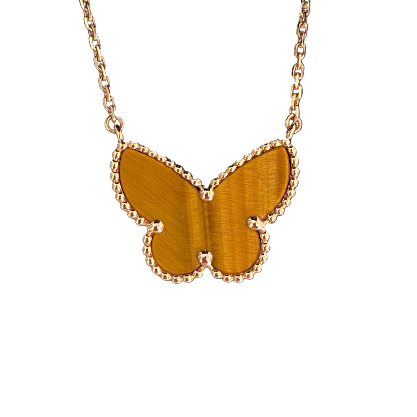 [Kismet Jewels ] TIGER__ EYE BUTTERFLY NECKLACE