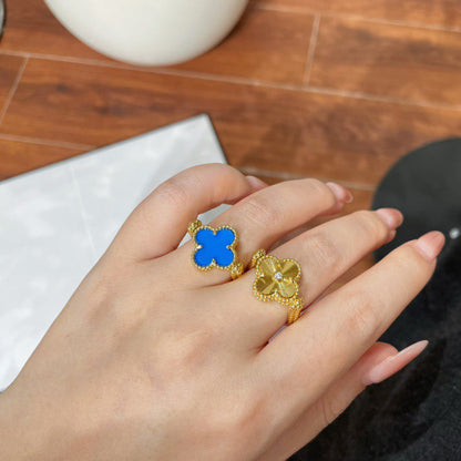[Kismet Jewels ]CLOVER RIVERSIBLE BLUE AGATE RING
