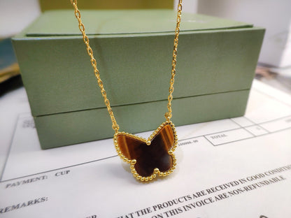[Kismet Jewels ] TIGER__ EYE BUTTERFLY NECKLACE