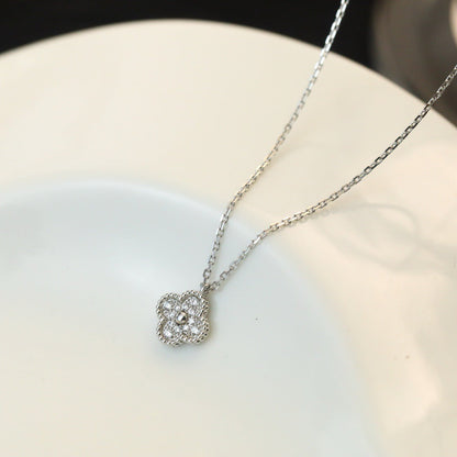 [Kismet Jewels ]CLOVER MINI 9.5MM PENDANT DIAMOND NECKLACE