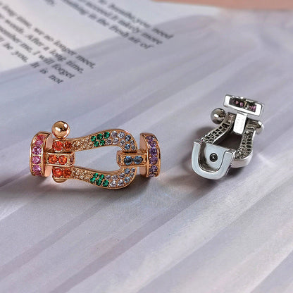 [Kismet Jewels ]FORCE LARGE HORSESHOE  COLORED DIAMOND BRACELET ROSE GOLD