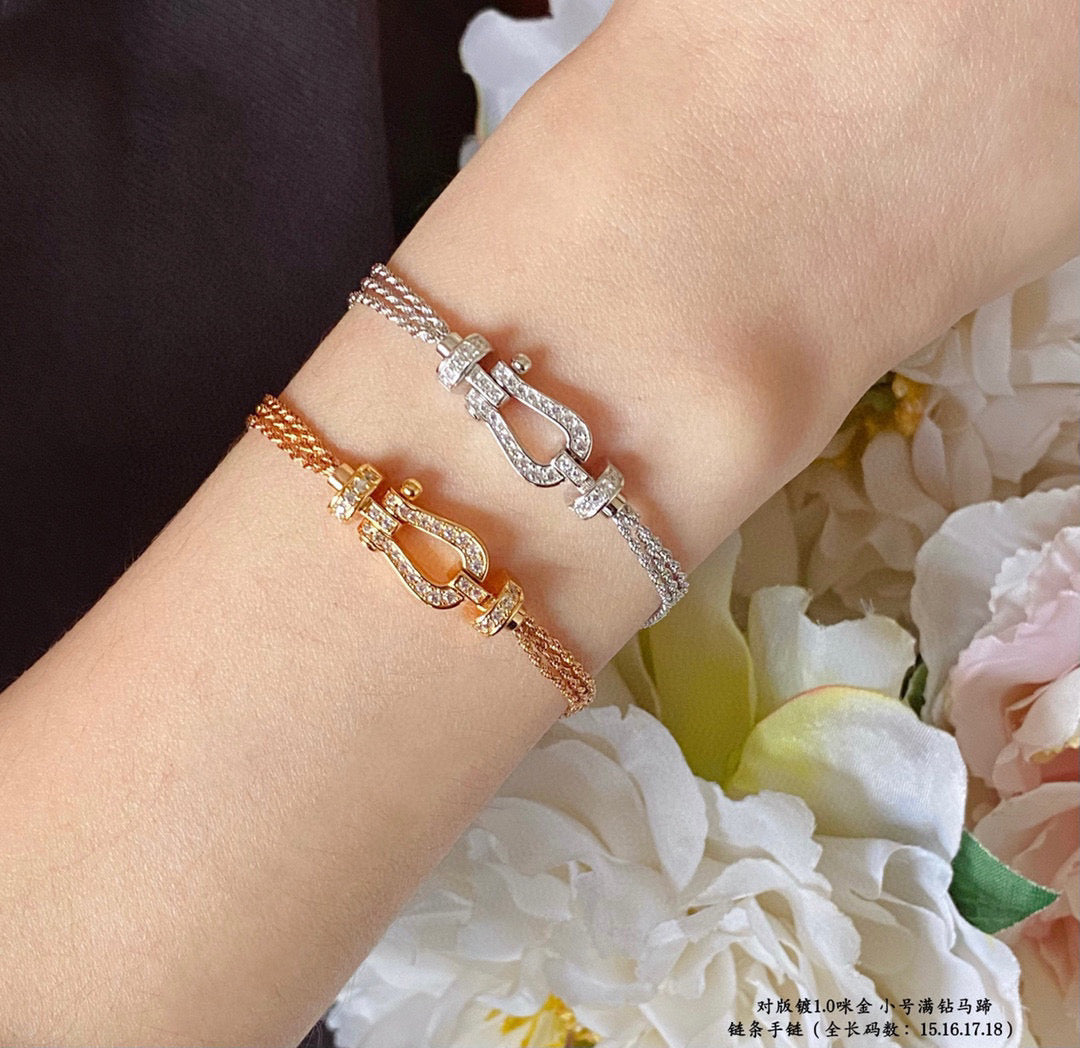 [Kismet Jewels ]FORCE SMALL HORSESHOE  DIAMOND CHAIN ROPE BRACELET