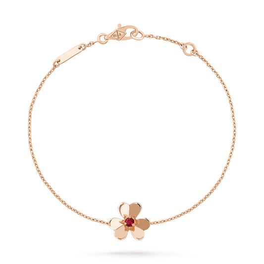 [Kismet Jewels ]FRIVOLE GOLD FLOWER PINK MALACHITE BRACELET