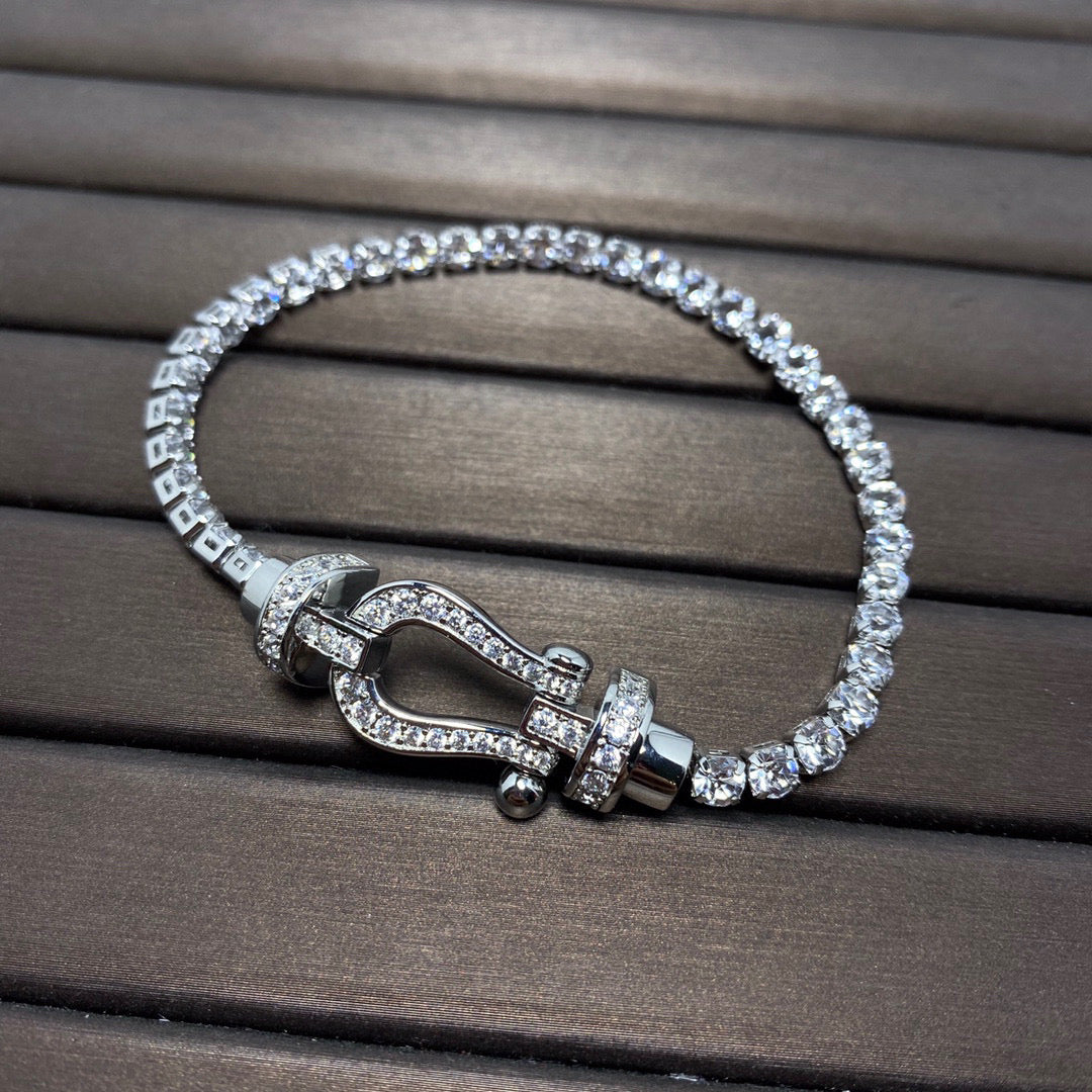 [Kismet Jewels ]FORCE  LARGE HORSESHOE FULL DIAMOND TENNIS BRACELET