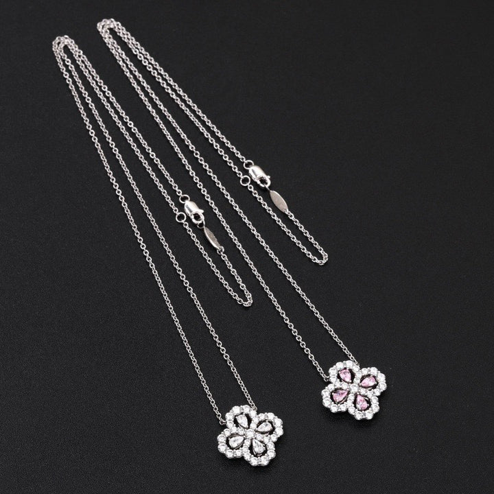 [Kismet Jewels ]LOOP NECKLACE FULL MOTIF DIAMOND 16MM MULTIPLE COLORS