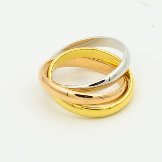 [Kismet Jewels ]TRINITY RING GOLD PINK GOLD SILVER