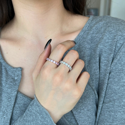 [Kismet Jewels ]Eternity Round Cut Tennis Ring