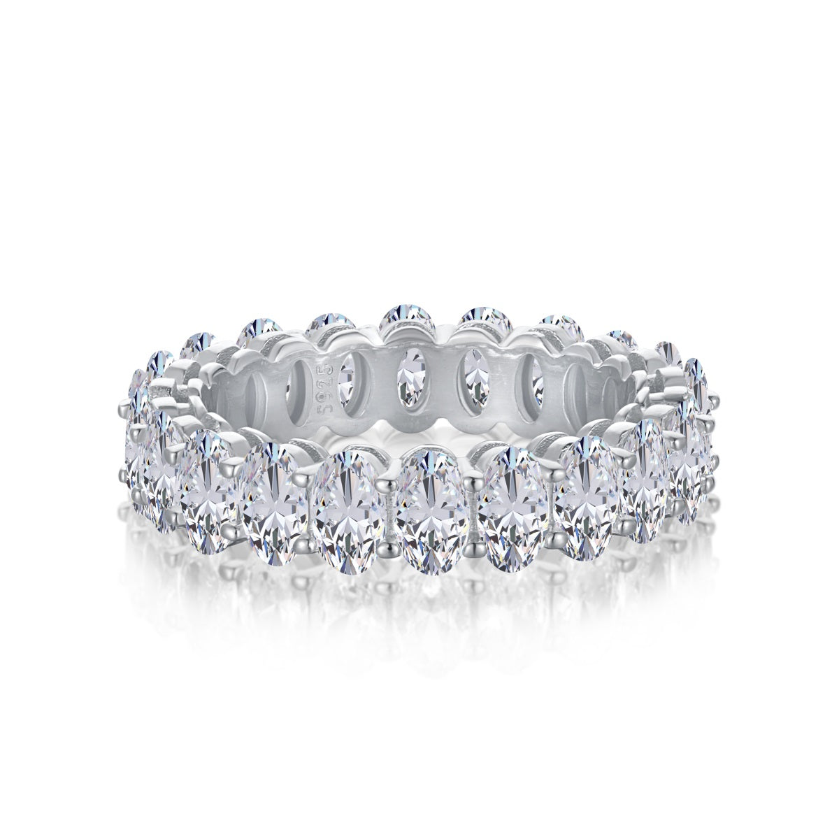 [Kismet Jewels ]Ornate Oval Cut Tennis Ring