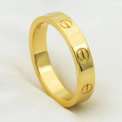 [Kismet Jewels ]LOVE RING 4MM 1 DIAMOND GOLD